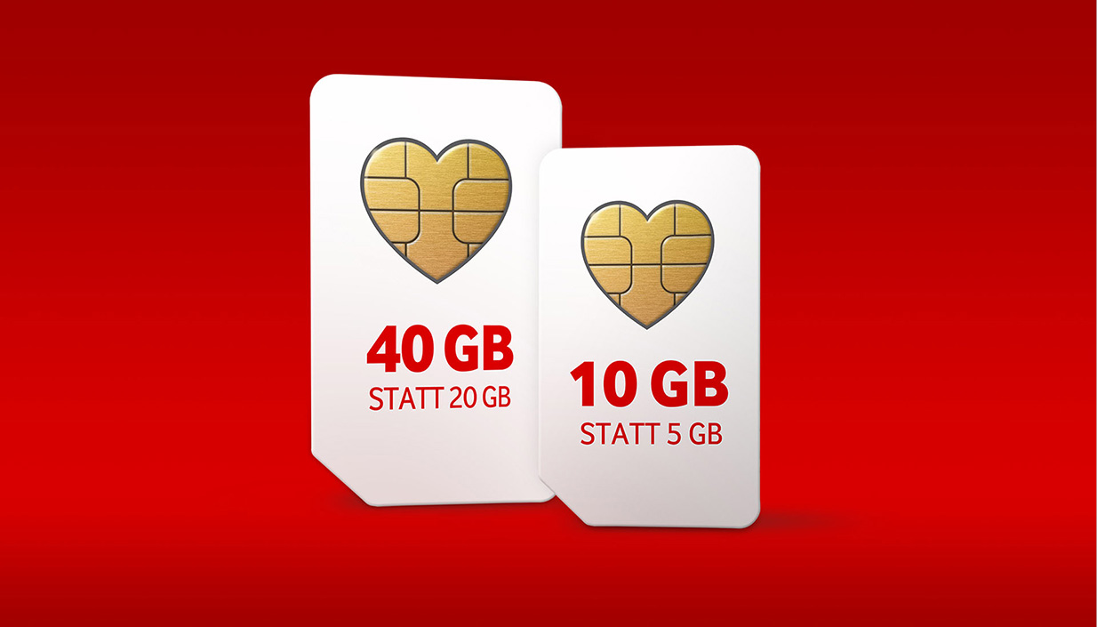 Datenvolumen verdoppelt: Vodafone FamilyCard! Partnerkarte ab nur 9,99 € monatlich